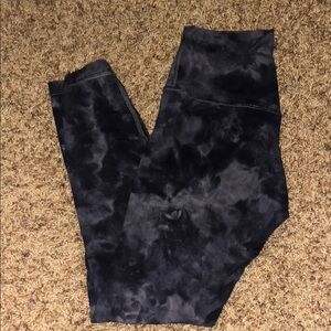 Lululemon Athletica Dark Tie-Dye Leggings
